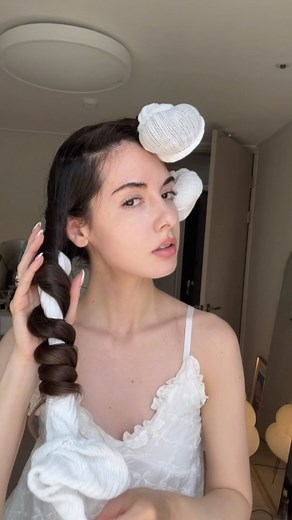 heatless glam beachy waves #overnightcurls #heatlesscurls #hairhacks | Rachel Kwon