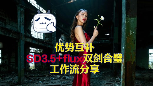 我全都要！SD3.5 Flux工作流，生成视觉冲击力图片