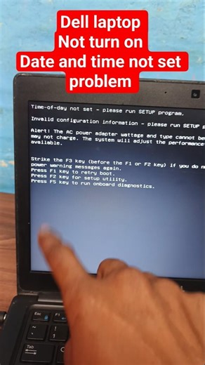 Dell Laptop Date and Time Not Set Problem Fix #Shorts#dell #delllaptop #date