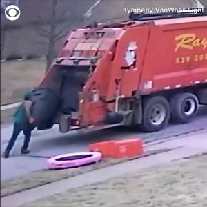 CAUGHT ON CAMERA: Watch the hilarious moment a garbage man takes a quick break to jump on a discarded trampoline. | On vines