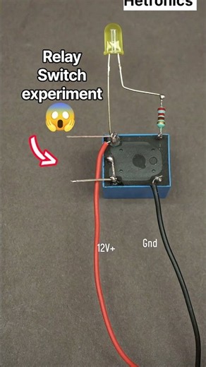 12V Relay Controlled LED Circuit | Simple Relay Switch Project ⚡