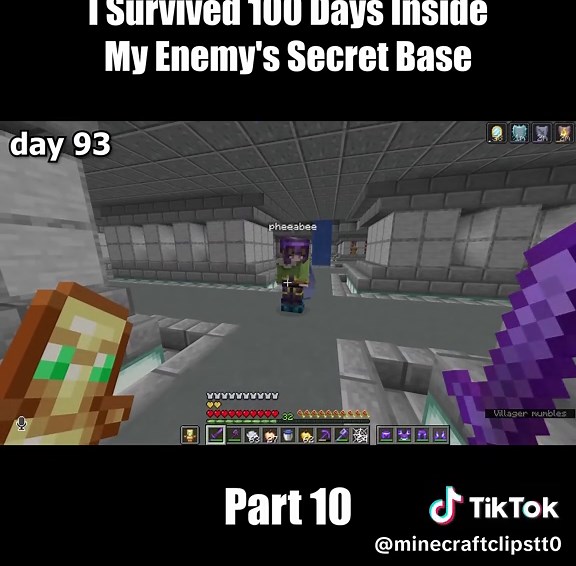 I Survived 100 Days in my Enemy's Base Part 10 #minecraft #100dayschallenge #viral #gaming #gamer