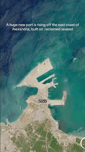 From sea to super-port: Egypt’s massive Abu Qir project reshapes the coast.