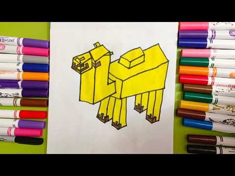 How to draw Minecraft Camel / Super Kids Drawing