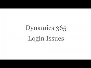Dynamics 365 CE CRM Login Error Access Issues