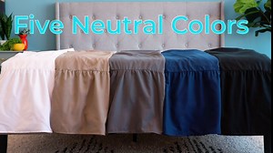 Linenspa 14 Inch Microfiber Ruffle Bed Skirt - Wrinkle and Fade Resistant - Machine Washable - Easy Use Ruffle Bed Skirt