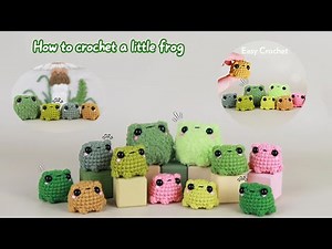 Beginner Crochet Tutorial｜How to Crochet a Cute Little Frog｜🥰