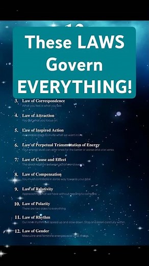The 12 Universal Laws: Governing the Cosmos