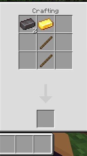 minecraft crafting a gold Netherite Pickaxe #minecraft #crafting #ytshorts