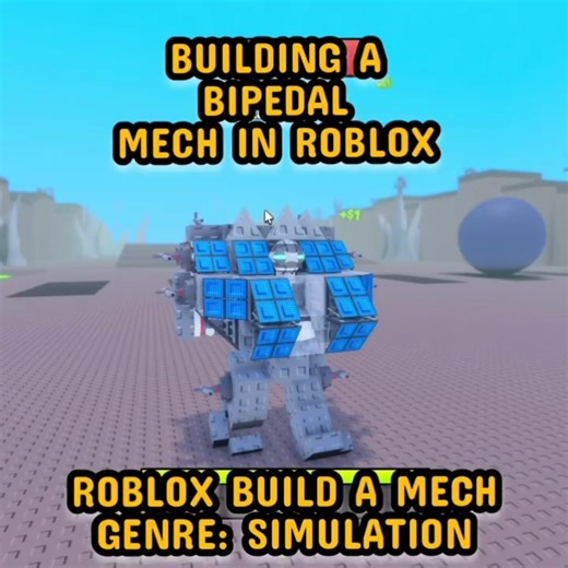 Roblox Build a Mech | My First Bipedal Robot Test #roblox #robloxgames #gaming #shorts #shortvideo