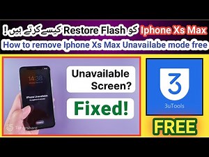 How to fix Iphone X, XR, XS, XS Max unavailable screen free via 3utools | TECH City