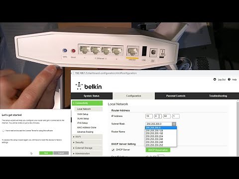 Belkin RT3200 web admin Interface and more
