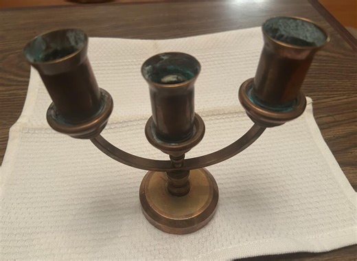 Vintage Solid Copper Candelabra, Art Deco Style Three Arm Candle Holder, Mid Century Modern Table Decor-heavy Copper With Original Patina - Etsy