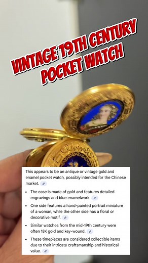 19th Century 18k Gold Pocket Watch Overview