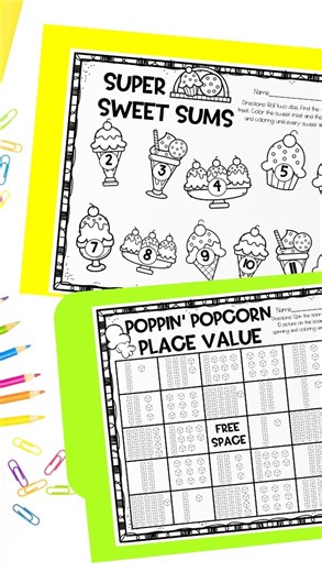 Print and play math games for every month of the year! ✨ My yearly math games bundle (that includes 90 math games) is on SALE for the next 24 hours! Littles LOVE these games because they’re fun, and I love them because they’re standards-aligned and super low prep- just print and go! | Sweet Firstie Fun