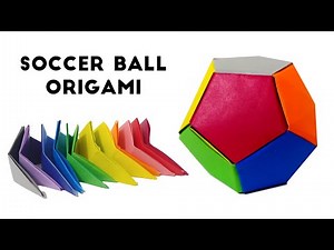 Soccer Ball Origami / How to make Paper Ball - art craft #origami #craft #soccerball