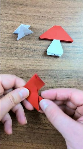 🍄Einfache Anleitung: Origami Glückspilz falten🍀 #origamieinfach #pilze #papierfalten #glücksbringer