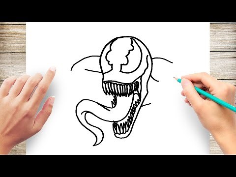 How to Draw Venom for Kids Step by Step
