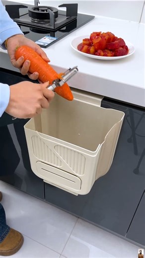 wastage basket attached with kitchen cabinets! useful gadgets for kitchen #shorts