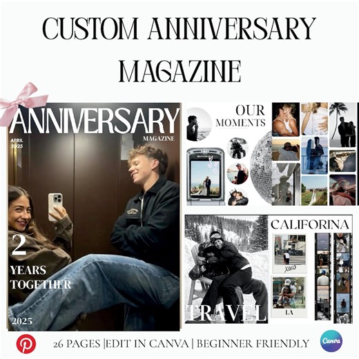 Editable Anniversary Magazine Canva Bundle 3-pack, Custom Photo Collage Gifts, Personalized Romantic Keepsakes, Love DIY Gift - Etsy