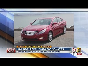 Hyundai recalls 470,000 Sonatas