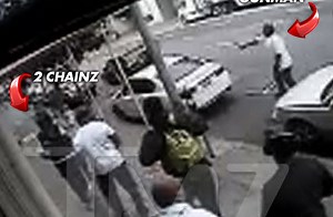 Surveillance Footage Of 2 Chainz & Crew Running From Getting Robbed At Gunpoint!