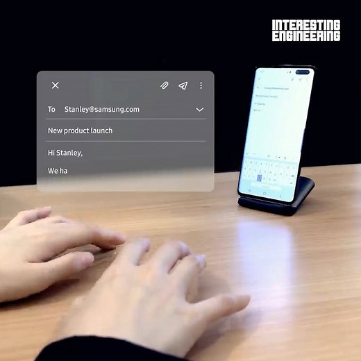 364K views · 7.5K reactions | This keyboardless keyboard analyses your finger movements and converts them into QWERTY keyboard inputs. Via: Samsung Electronics | Interesting Engineering | Facebook