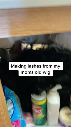 Making lashes from my moms old wig❤️Part 1 Creative work by Tiktok@keeping_upwith_marra Click the link in my bio & follow @megalookhair for more hair inspiration . . . #foryou #foryoupage #lashes | Megalook Hair