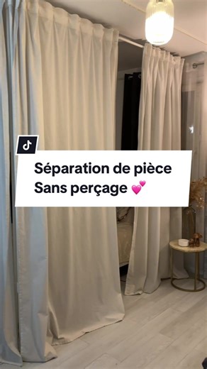 Séparation de pièce sans perçage dans un studio