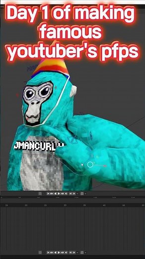 Day 1 of making blender pfps ‪@_GorillaTagVR‬ ‪@jmancurly‬