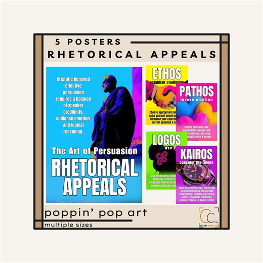 Rhetorical Appeals Posters: Ethos Pathos Logos Kairos High School English Classroom Decor Persuasive Writing Aristotle Arguments - Etsy
