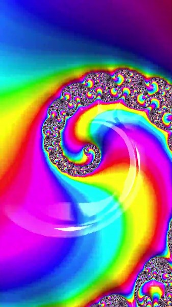 #animation #shorts #mathart Highspeed Psytrance Fractal Storm — Extreme Multicolor Trip