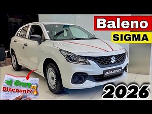 2026 New BALENO Updated Gst Cut Base Model SIGMA || Maruti Suzuki BALENO 2026 WHITE Review