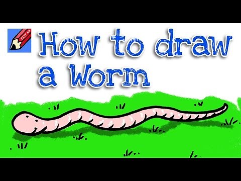 How to draw a cute worm real easy - step-by-step