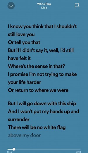 Dido - White Flag Lyrics and Song Interpretation