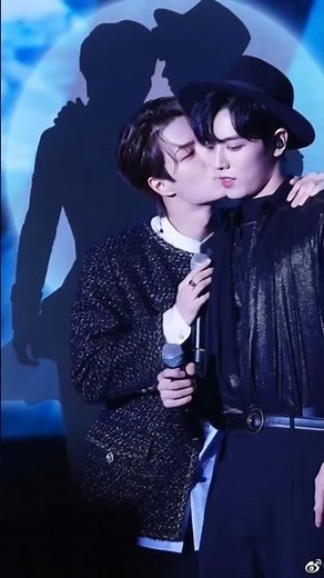 Wang Yibo and Xiao Zhan singing on a stage #wangyibo #xiaozhan #emotionalstory #youtubestory