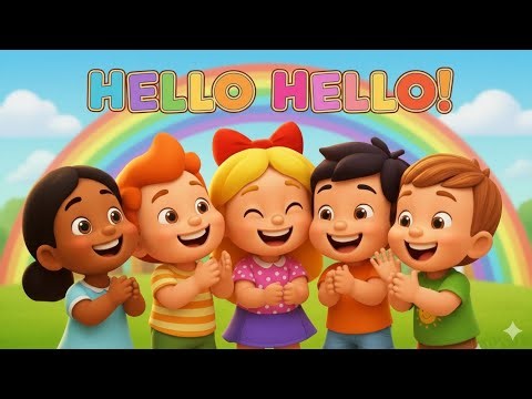 Hello Hello Happy Day! 🌈 Fun Kids Song | Toddler Learning Rhyme | 3D Animation