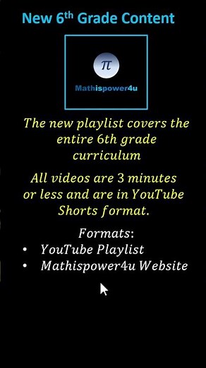 New 6th Grade Math Content #math #maths