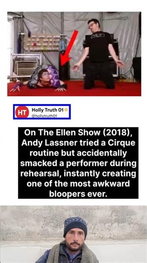 On The Ellen Show (2018), Andy Lassner tried a Cirque routine but