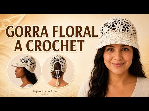Beautiful & Eye-Catching Crochet Floral Cap With Visor ❤️🌺| Follow the Tutorial