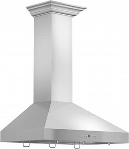Z Line KL3CRN-30 30" 760 CFM Wall Mount Range Hood in Stainless Steel with Crown Molding