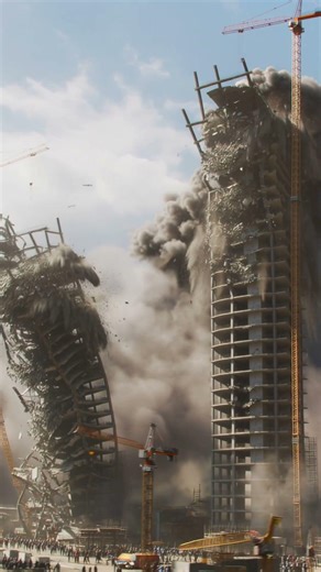 Unfinished Skyscraper Collapse | Ultra Realistic Construction Disaster Footage