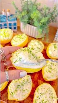 Receita de mousse de limão na casca 🍋🧺🏡🍃🦋🍄 #diy #homemade #food #cooking #dessert