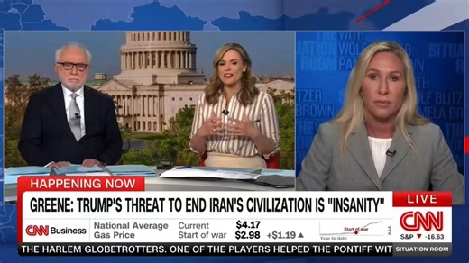 🚨 MTG: “Once [Trump] became President, he changed his policies. What we campaigned on was no more foreign wars … Well, he's gone from being the peace President to the war President.”