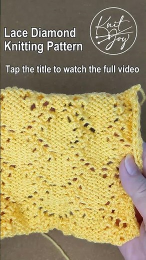Stunning Diamond Lace Stitch! 🌿 Full tutorial in the related video! #shorts #knitting #240