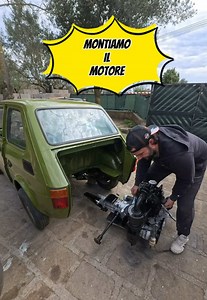 Montaggio motore Fiat 126: piccolo inconveniente!