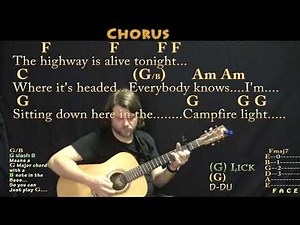 Ghost of Tom Joad (Springsteen) Guitar Lesson Chord Chart with Chords/Lyrics - Capo 2nd Fret