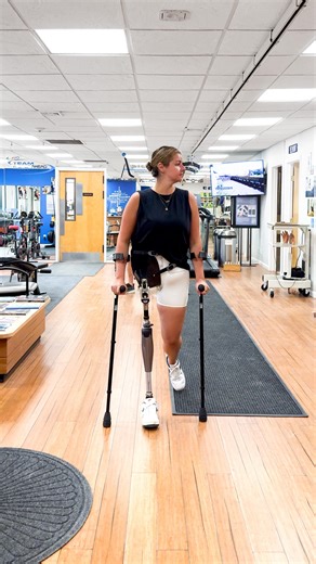 Prosthetics at A Step Ahead on Instagram: "New Leg Day! ✨ Haley has a rare type of amputation called a hip disarticulation. After losing weight, it was time for a new socket & prosthetic! From her fitting and fine-tuning her alignment to seeing her smooth, controlled gait, she’s walking beautifully. As a teacher who’s on her feet all day, she’s ready to take on the new school year and her students! 🍎🦿 #prosthetic #amplife #hipdisarticulation"