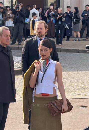 Minnie of I-dle at Miu Miu's AW26 Show in Paris