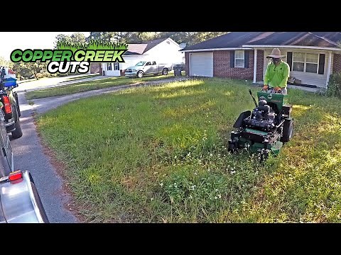 Abandoned Yard Gets Much Needed Mowing (Real-Time Oddly Satisfying Version)
